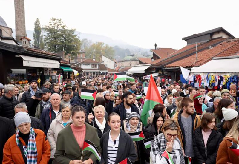 Skup podrške palestini u Sarajevu - VIDEO | Skup potpore Palestincima u Sarajevu: Uz uzvike 