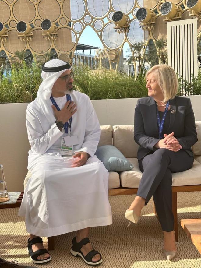 Borjana Krišto princem Abu Dabia Sheikom Khaledom bin Mohamedom bin Zayedom Al Nahyanijem - Krišto u Dubaiju razgovarala s princom 