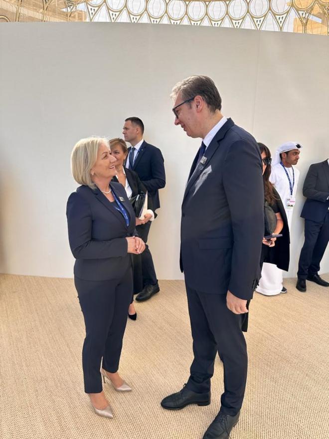 Borjana Krišto s Aleksandrom Vučićem - Krišto u Dubaiju razgovarala s princom 