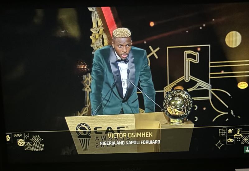 Victor Osimhen, afrički nogometaš godine 2023 - Osimhen najbolji nogometaš Afrike ispred Hakimija i Salaha