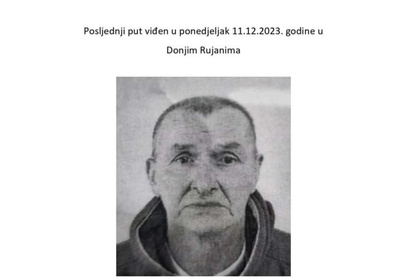Nestali Ante Pašalić - GSS HBŽ nastavlja potragu za 66-godišnjakom 