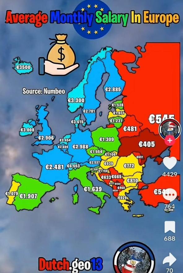 Mapa prosječnih plaća u Europi: - Mapa prosječnih plaća u Europi: Ipak nismo najgori 