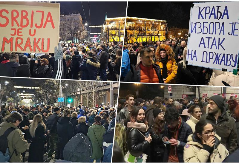 Prosvjed u Beogradu: Traži se poništavanje izbora - prikazane slike političara iz RS