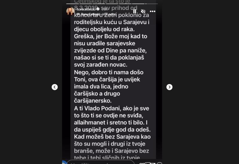 Cetinski objavio poruke koje dobiva iz BiH  - Nastup u Sarajevu | Cetinski objavio poruke koje dobiva iz BiH 