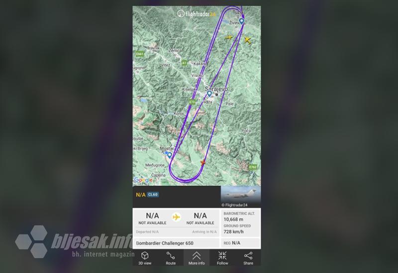 Špijunski avion leti iznad BiH, prošao i preko Mostara 
