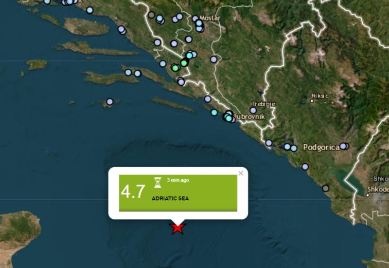 Potres u Jadranskom moru: Osjetio se i u Hercegovini 