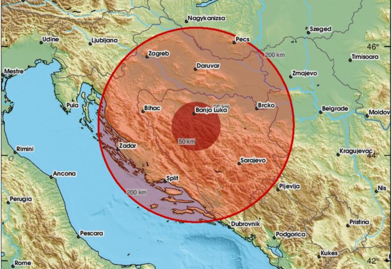 Novi potres zabilježen u BiH 