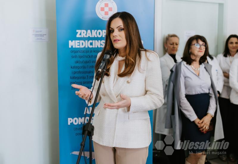 Ravnateljica Doma zdravlja Mostar Kristina Bevanda - FOTO Veliki iskorak - Mostar dobio Zrakoplovno-medicinski centar