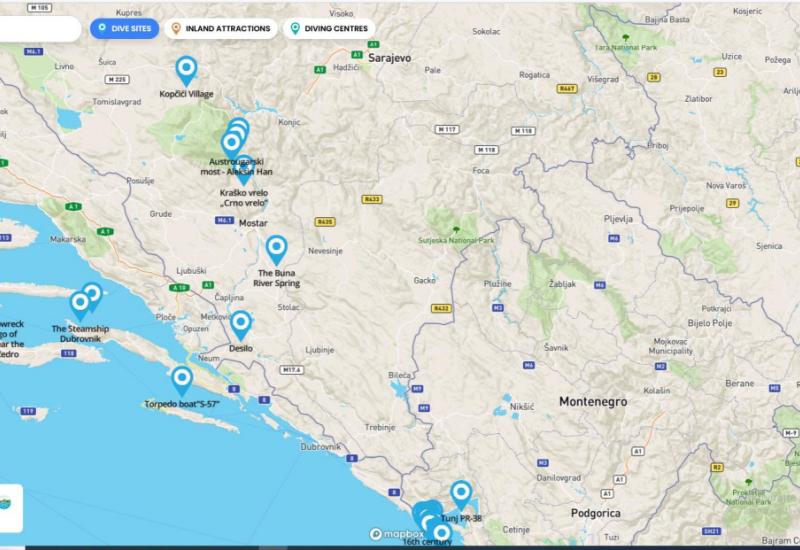 Online mapa nalazišta - Avantura u Mostaru: 