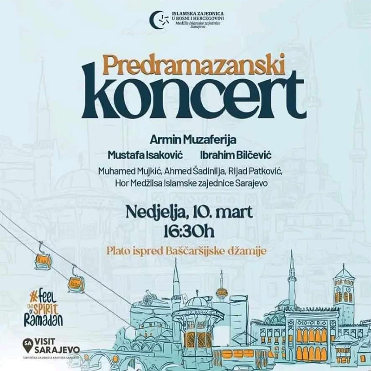 Plakat za ramazanski koncert - Sarajevu (ne) smeta što su s ramazanskog plakata obrisane crkve