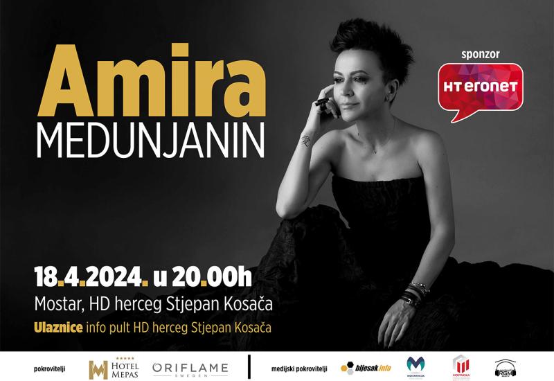 Počela prodaja ulaznica za koncert Amire Medunjanin u Mostaru