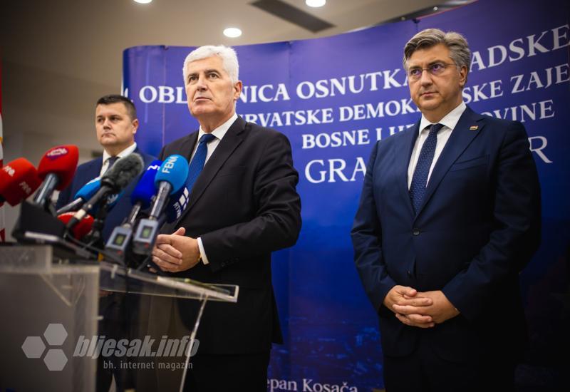 Dragan Čović i Andrej Plenković - Plenković u Mostaru: HDZ BiH i hrvatski HDZ rade blisko na dva ključna cilja