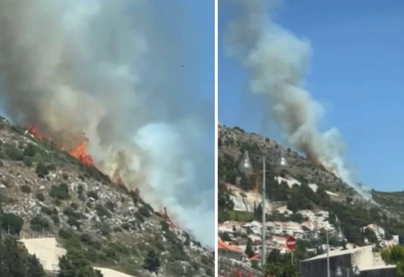 Veliki požar kod Dubrovnika, prekinut je promet Jadranskom magistralom