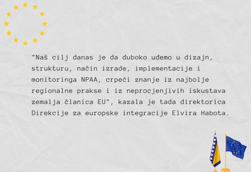 Izjava direktorice Direkcije za europske integeacije Elvire Habote - Znate li što je NPAA? Bez njega EU možemo samo sanjati 