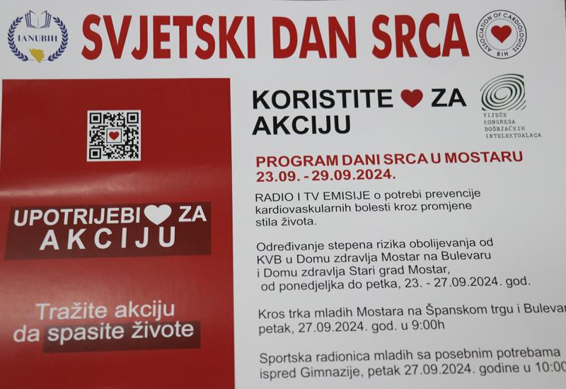 Dani srca u Mostaru: Kardiovaskularne bolesti su ubojica broj jedan u svijetu i kod nas 