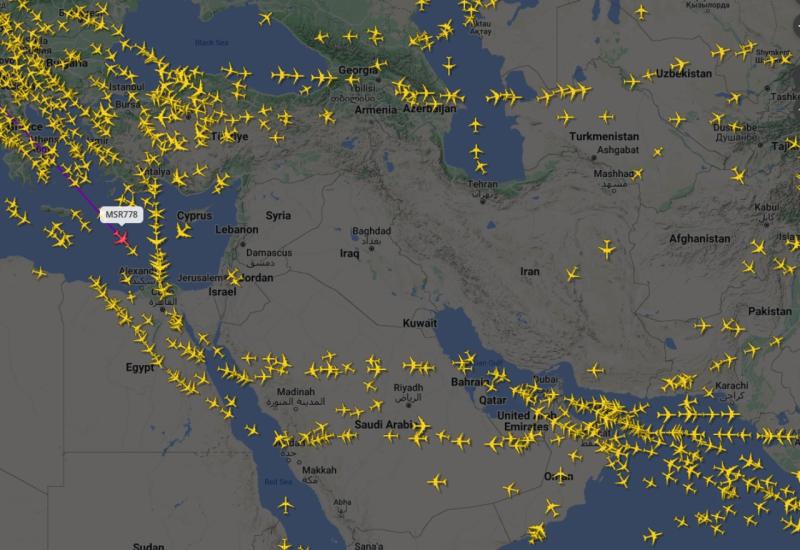 Promjene u rutama zračnih prijevoznika nakon iranskih napada na Izrael