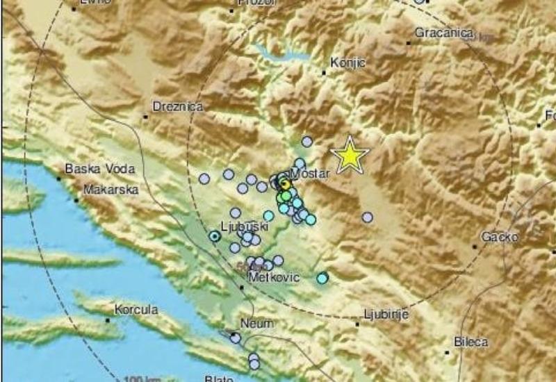 Potres u Hercegovini  - Potres pogodio BiH: Epicentar kod Jablanice 