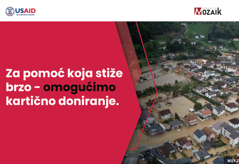 Inicijativa za hitno omogućavanje kartičnog doniranja svim humanitarnim organizacijama u Federaciji Bosne i Hercegovine