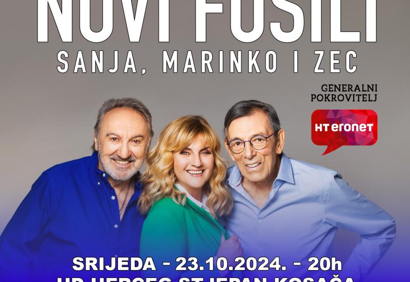 Večeras koncert Novih fosila ''Za dobra stara vremena'' u Kosači pod pokroviteljstvom HT ERONET-a