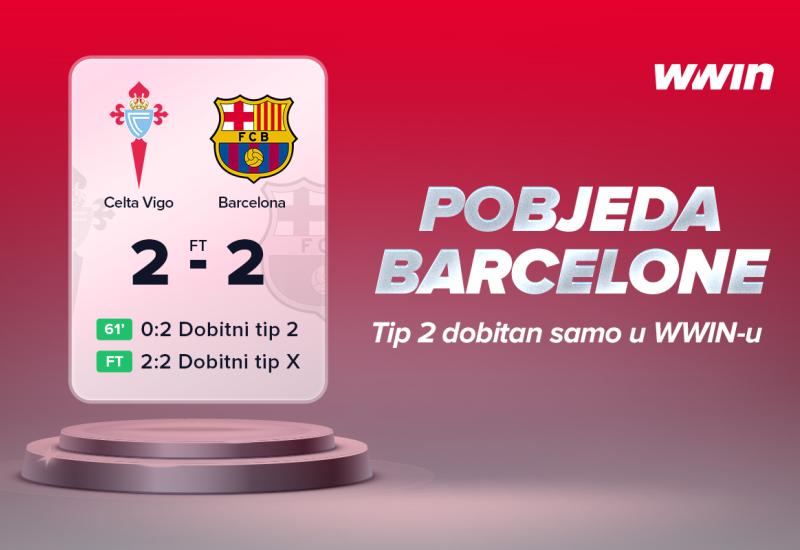 Celta 2-2 Barcelona: WWIN isplatio tikete na pobjedu Barcelone u iznosu od 600.000 KM!