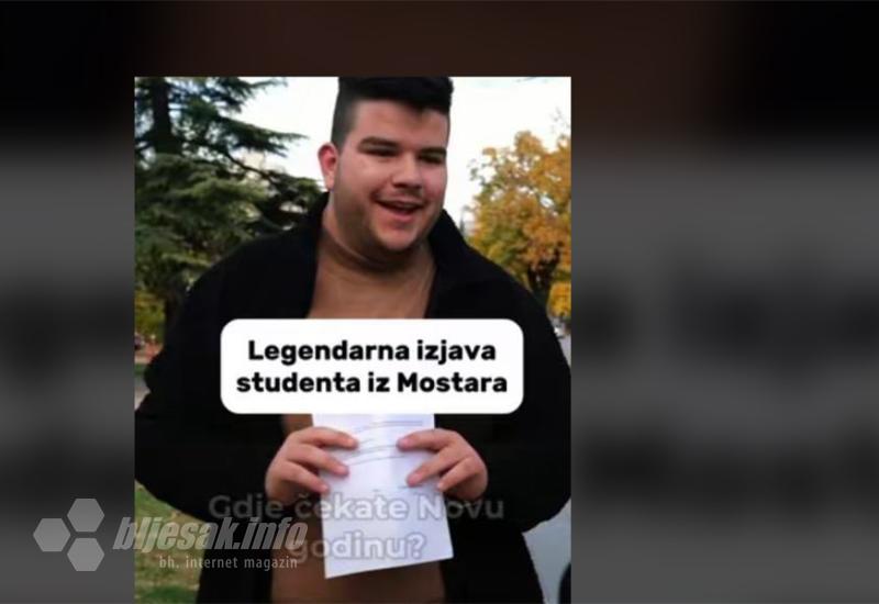 Hit iz Mostara: Student i simpatična izjava o dočeku Nove godine