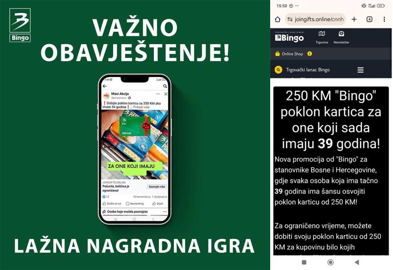 Iz kompanije Bingo upozoravaju: Lažni vaučeri i poklon paketi