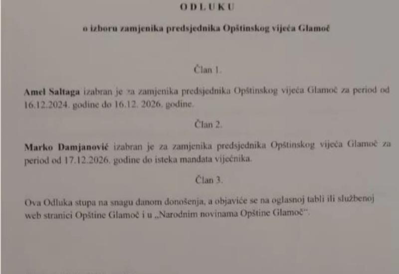 Neobična odluka u Glamoču: Predsjednik Općinskog vijeća će biti svatko "po malo"