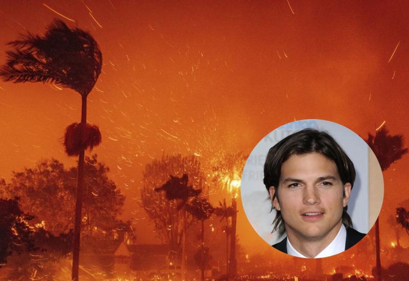 VIDEO| Paparazzi usred požara: Ashton Kutcher snimljen s baštenskim crijevom