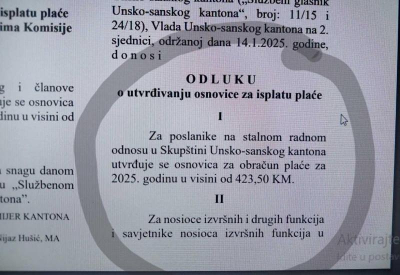 Odluka o povećanju plaće - Još jedna skupina političara odlučila povećati sebi plaću za 400 KM