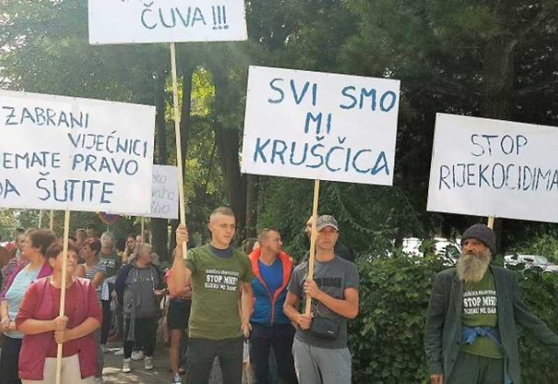 Mještani Kruščice prosvjedovali protiv izgradnje hidroelektrana